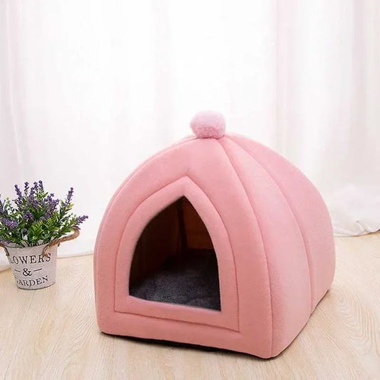 Cat House Semi-Closed Comfortable Pet Bed Non-Deformable Puppy Nest Soft Pet Accessories