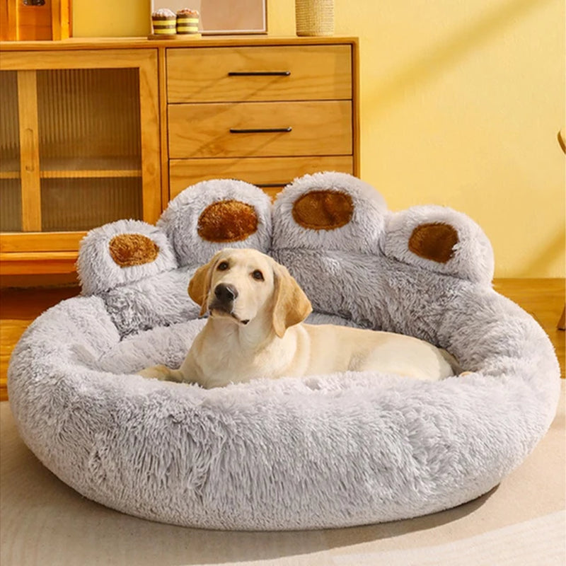 Fluffy Dog Bed Large Pet Products Dogs Beds Small Sofa Baskets Pets Kennel Mat Puppy Cats Supplies Basket Blanket Accessories