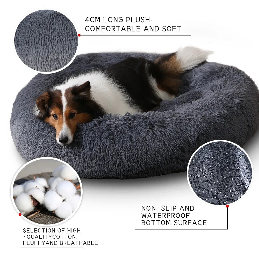 King Dog Bed Sofa Basket Dog Beds Fun Washable Removable Dog House Long Luxe Plush Outdoor Large Pet Cat Dog Bed Warm Mat Sofa