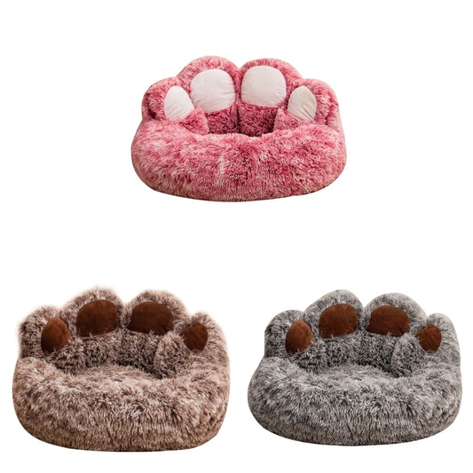 Cartoon Dog Bed for Pet Winter Warm Plush Bed Bedding Dogs Kennel Soft Thickened Mattress Small Cat Indoor Resting Bed