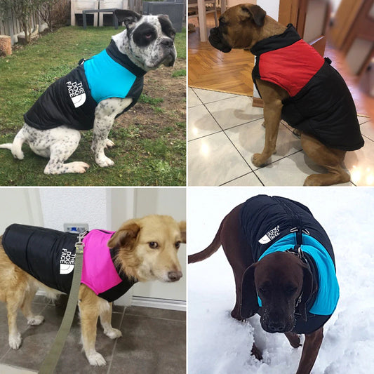 Waterproof Warm Dog Clothes Pet Coat Winter Vest Padded Zipper Jacket Dog Clothing for Small Medium Big Dogs the Dog Face Outfit