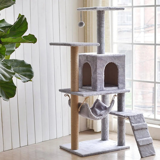 Cat Scratcher Tree Indoor Cat Scratching Posts Stand House Kitty Condo Funny Cat Toys for Kittens Pet Play House