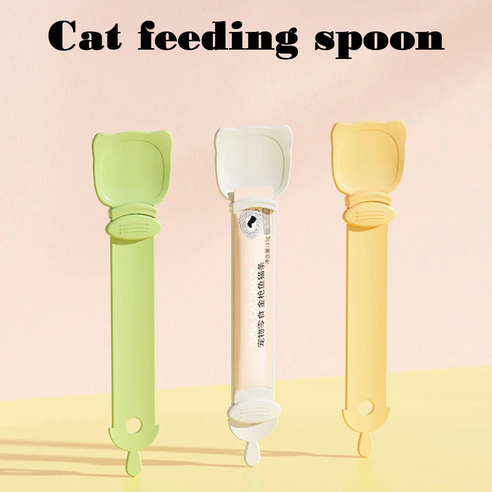 Cat Food Strip Squeezer Scientic Design Hangable Food Can Spoon for Cat'S Supplies