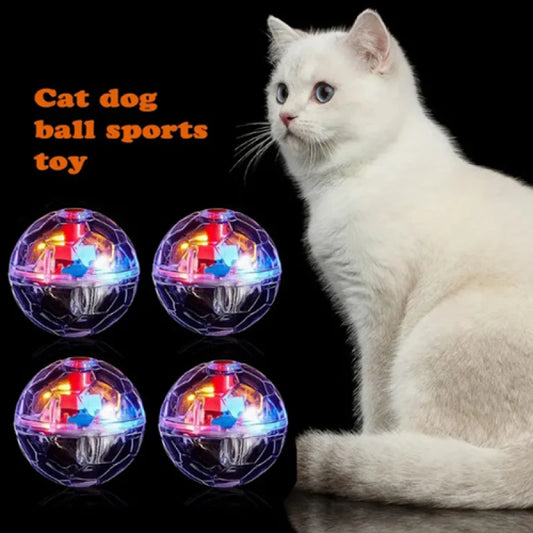 3Pcs Interactive Cat Ball Toy Flash Paranormal Equipment Ghost Toys up Motion Balls Toy Light Pet Pet Flash Hunting Motion