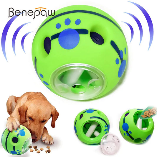 Interactive Dog Toys Food Dispensing Treat Pet Giggle Ball Safe Dog Squeaky Puppy Puzzle Toy for Small Medium Large Dog