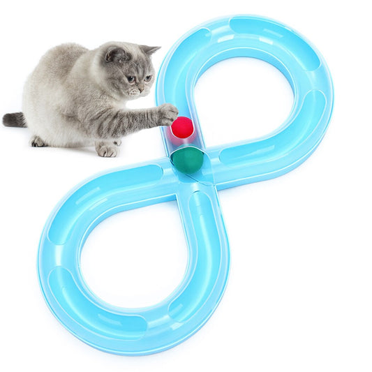 Creative Cat Toy Ball Pet Toy Cat Toys Intelligence Play Disc Tracks Turntable Ball Interactive Pet Products for Pet Kitten