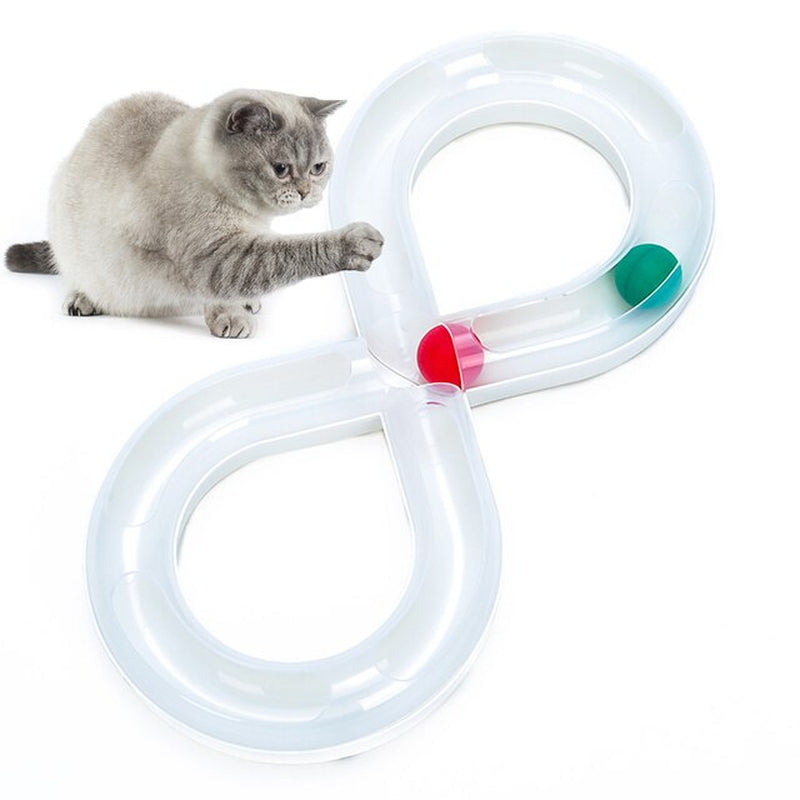 Creative Cat Toy Ball Pet Toy Cat Toys Intelligence Play Disc Tracks Turntable Ball Interactive Pet Products for Pet Kitten