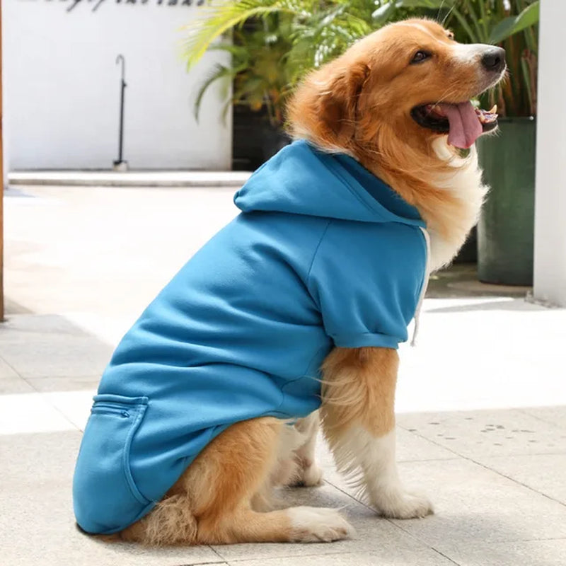 Dog Zipper Pocket Hoodie Padded Coat Pet Dog down Jacket Sweater Windproof Vest Winter Thick Jumpsuit Snowsuit Warm Clothes