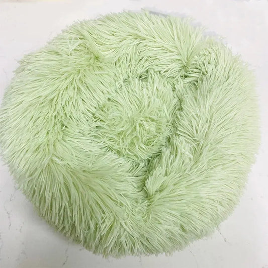 Cat Nest round Soft Shaggy Mat for Kittens Chihuahua Indoor Dog Cat Bed Pet Supplies Removable Machine Washable Pillow Bed