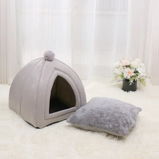 Cat House Semi-Closed Comfortable Pet Bed Non-Deformable Puppy Nest Soft Pet Accessories