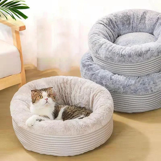 Warm Cat Bed House round Bed Sleeping Mat Pad Pet Cushion Puppy Nest Shell for Small Dog Cat